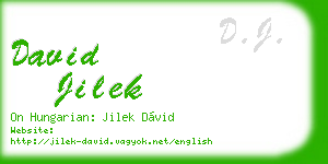 david jilek business card